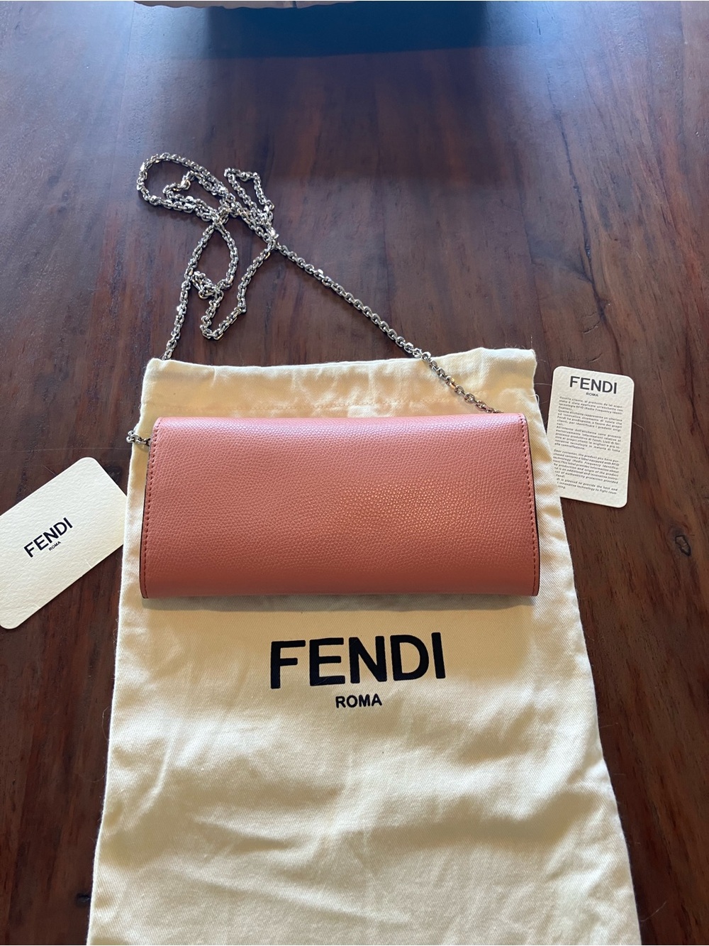 Fendi Pinkish brown Leather Wallet on a chain - Picture 13 of 16
